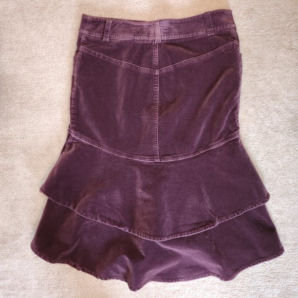 H&M Purple Velvet Layered Skirt, Size 4 - Picture 3 of 7
